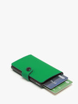 Kaarthouder Leder Secrid Groen matte MM-vue-porte