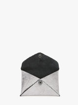 Kaarthouder Etincelle Iris�e Leder Etrier Zilver etincelle irisee EETI5003-vue-porte