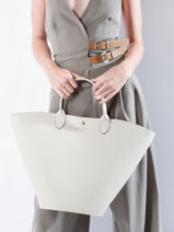 Longchamp Epure Handtas Beige-vue-porte