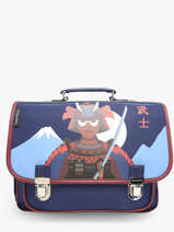 Boekentas 2 Compartimenten Caramel et cie Blauw fier GA