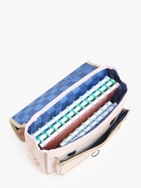 Boekentas 1 Compartiment Caramel et cie Roze boheme FI-vue-porte