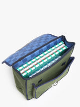 Boekentas 1 Compartiment Caramel et cie Groen fier GA-vue-porte