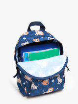 Mini Rugzak Pret Blauw think happy thoughts 4155-vue-porte