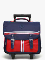 Boekentas Op Wieltjes 2 Compartimenten Snowball Blauw frenchie T46238