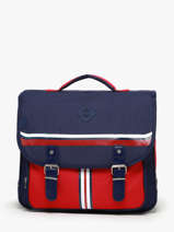 Boekentas 2 Compartimenten Snowball Blauw frenchie 46238