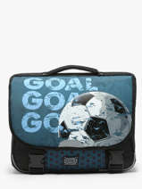 Boekentas 2 Compartimenten Skooter Blauw soccer squad 4462