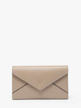 Portefeuille Leder Yves renard Beige enveloppe 29283