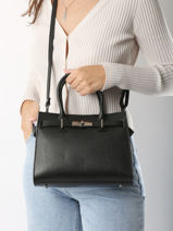 Handtas Caviar Leder Milano Bruin caviar CA24063-vue-porte