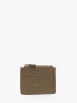 Kaarthouder Caviar Met Rits Leder Crinkles Bruin caviar 14284