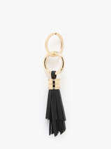 Sleutelhanger Leder Lancel Zwart charms A13093