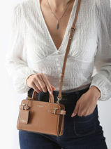 Cross Body Tas Emily Leder Le tanneur Zwart emily TEMI1630-vue-porte