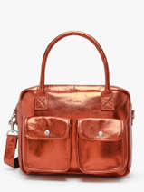 Handtas Le Dandy Ginger Leder Paul marius Bruin ginger DANDYGIN