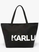 Handtas K Essential Katoen Karl lagerfeld Zwart k essential 246W3886