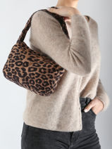 Schoudertas Leopard Miniprix Veelkleurig leopard 3-vue-porte