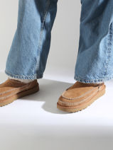 Boots Classic Ultra Mini Alpine Uit Leder Ugg Beige women 1158224-vue-porte