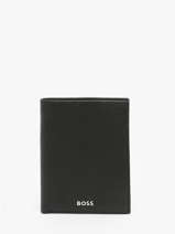 Portefeuille Leder Hugo boss Zwart grained HLO416A