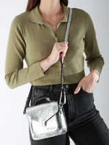 Cross Body Tas Melle George Xs Miroir Paul marius Zilver miroir GEORXMIR-vue-porte