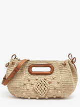 Cross Body Tas Raphia Raphia Gerard darel Beige raphia DBS08454