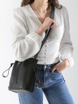 Cross Body Tas Elles Leder Lancel Zwart elles A13357-vue-porte