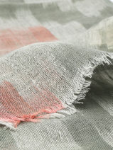 Sjaal Stone Linnen 100x100cm Biba Veelkleurig accessoires RI267A-vue-porte