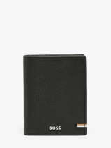 Portefeuille Leder Hugo boss Zwart iconic HLO421A