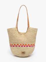 Schoudertas L'atelier Du Crochet Raphia Le voyage en panier Beige l'atelier du crochet AM804