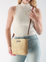 Cross Body Tas Milos Stro Les tropeziennes Beige milos TZ04-vue-porte