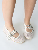 Ballerinas Colors of california Wit women CPATTY07-vue-porte