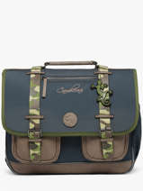 Boekentas Kinderen 3 Compartimenten Cameleon Grijs vintage urban CA41