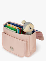 Boekentas 1 Compartiment Caramel et cie Roze boheme FI-vue-porte
