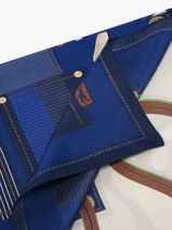 Longchamp Soie gots Foulard Blauw-vue-porte