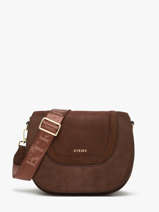 Cross Body Tas M Lasso Leder Etrier Bruin lasso ELAS152M