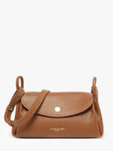 Cross Body Tas Accordeon Double Leder Lancaster Bruin accordeon double 88