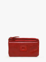 Portefeuille Leder Biba Rood heritage BT34