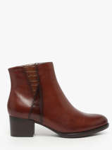 Enkellaarsjes Met Hak Uit Leder Tamaris Bruin women 45