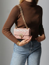 Cross Body Tas Nano Moon Leder Vanessa bruno Roze moon 84V40326-vue-porte