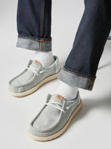 Mocassins Wally Jute Hey dude Blauw men 43085-vue-porte