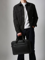 Documententas Tommy hilfiger Zwart monogram AM13835-vue-porte