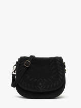 Cross Body Tas Velvet Leder Milano Zwart velvet VE25062