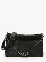 Cross Body Tas Vintage Leder Mila louise Zwart vintage 3822KRC