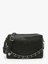 Cross Body Tas Vintage Leder Mila louise Zwart vintage 23673LE