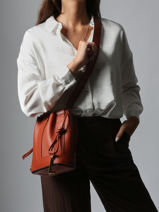 Cross Body Tas Elles Leder Lancel Rood elles A13979-vue-porte