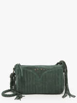Cross Body Tas Jane Leder Pieces Groen jane 17160059