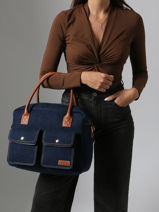 Handtas Le Dandy Denim Brut Paul marius Blauw denim brut DANDYDEB-vue-porte