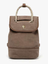Rugzak Le voyage en panier Bruin velours AHP241