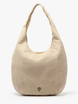 Schoudertas Velours Le voyage en panier Beige velours AHP243
