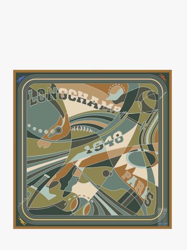 Longchamp Soie gots Foulard Geel