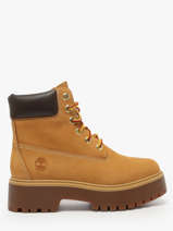 Enkellaarsjes Met Platformzool Uit Leder Timberland Bruin women 5RJD2311