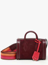 Mini Bowlingtas Bcbg Sude Leder Lancel Rood bcbg A13692