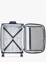 Soepele Reiskoffer Op Wieltjes Maubert 2.0 Delsey Blauw maubert 2.0 3813810W-vue-porte